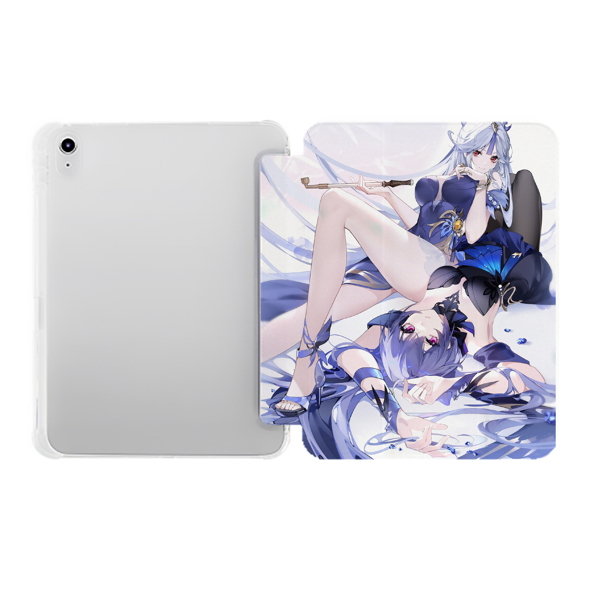 げんし神 genshin IPad ケース ペン収納付き 三つ折りスタンド PUレザー×シリコン 対応機種9.5/10.5/10.9インチ